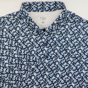1764 Signature Performance Polo Shirt Men's Size XL Blue Summer Florals Golf